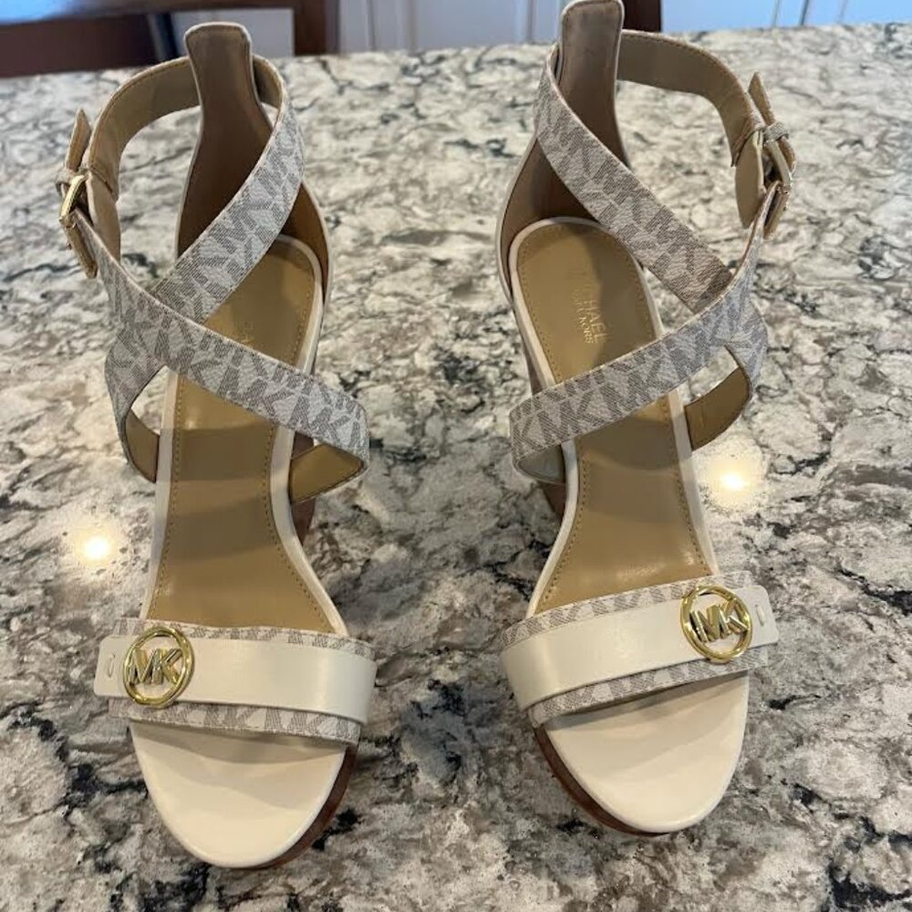 Michael Kors Wedge Logo Sandal